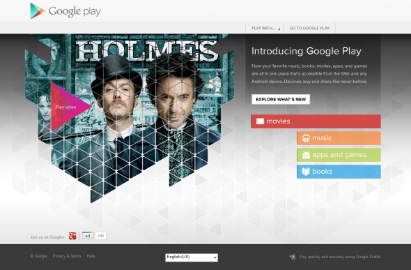 Google introduces Google Play, unification of services for Android